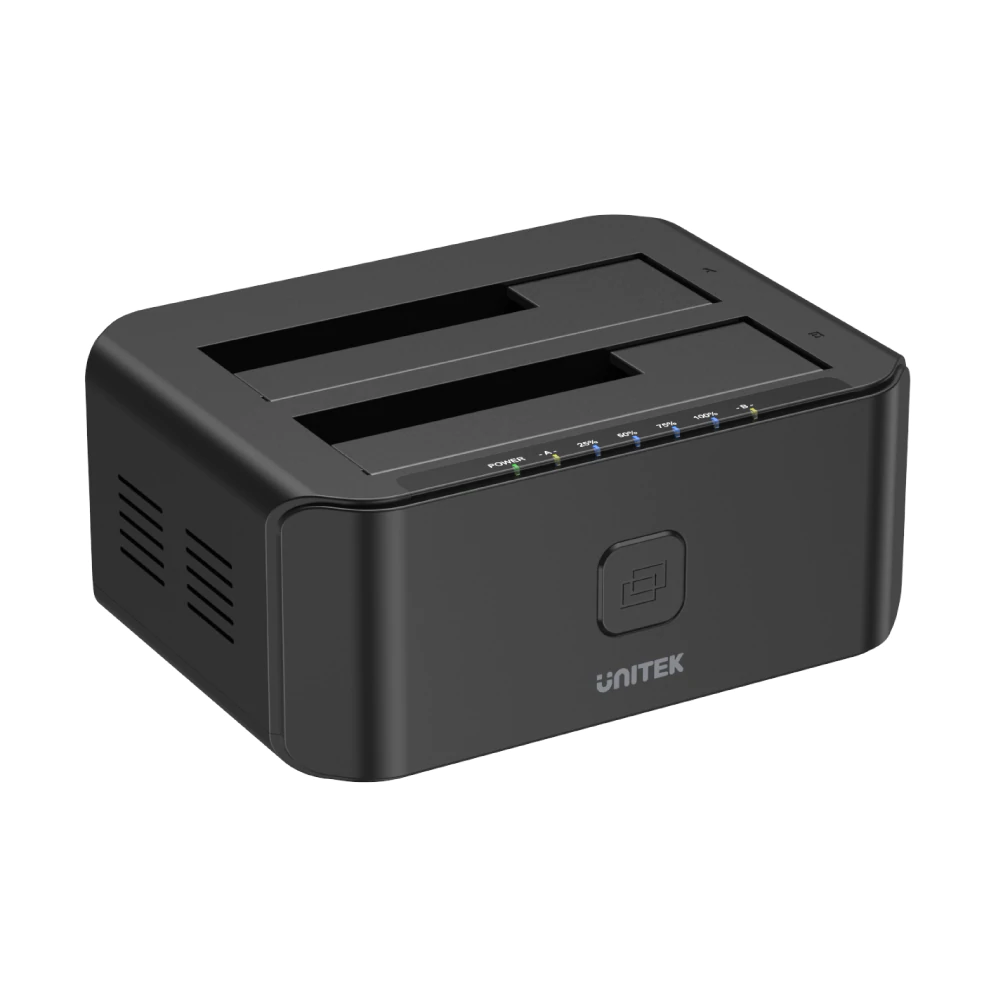 UNITEK Y-3032 Dual Bay HDD/ SSD Docking Station with UASP & Offline Clone in Black