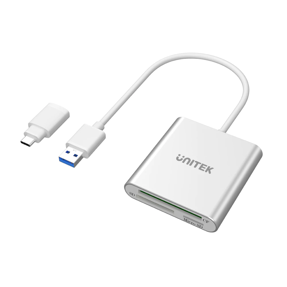 UNITEK Y-9313D Memory Card Reader with USB-C Adapter