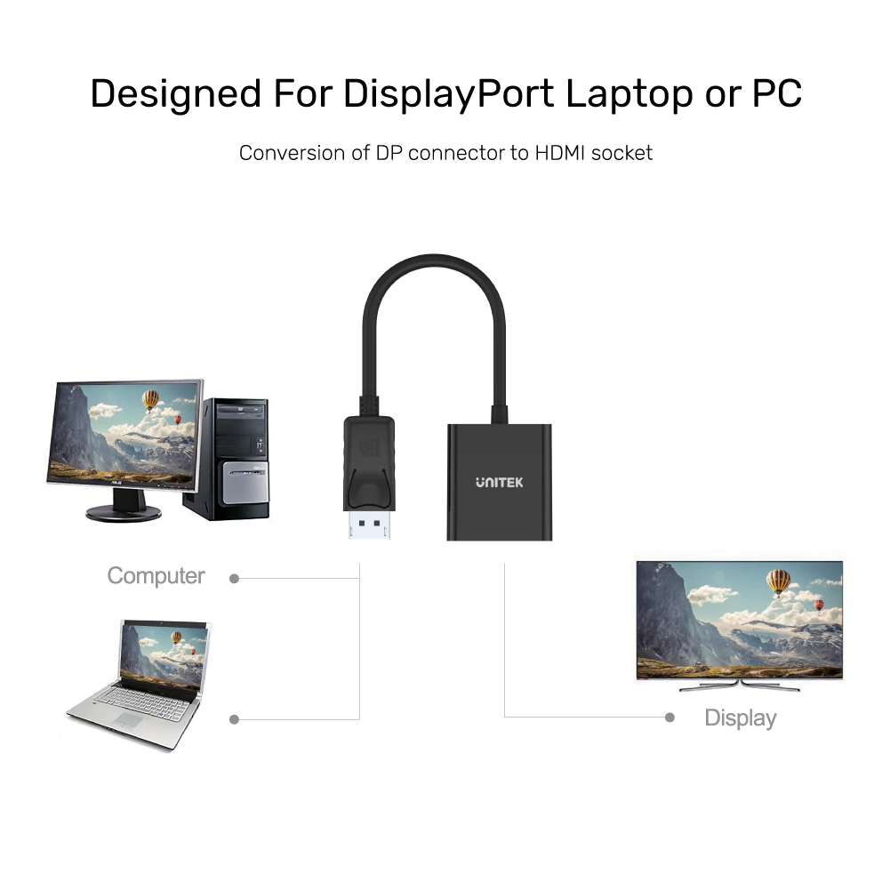 UNITEK Y-5118DA DisplayPort to HDMI