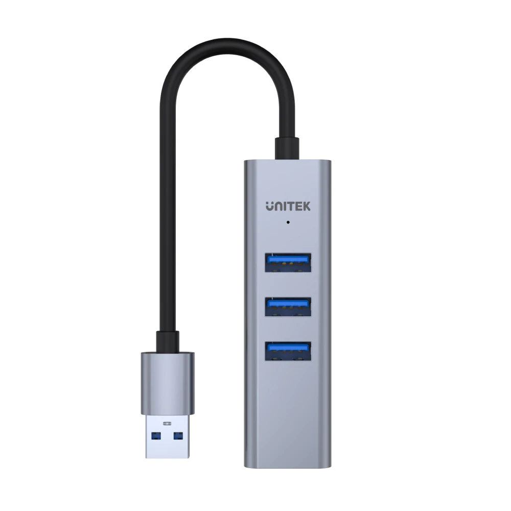UNITEK H1906A uHUB Q4+ 4-in-1 USB-A Ethernet Hub