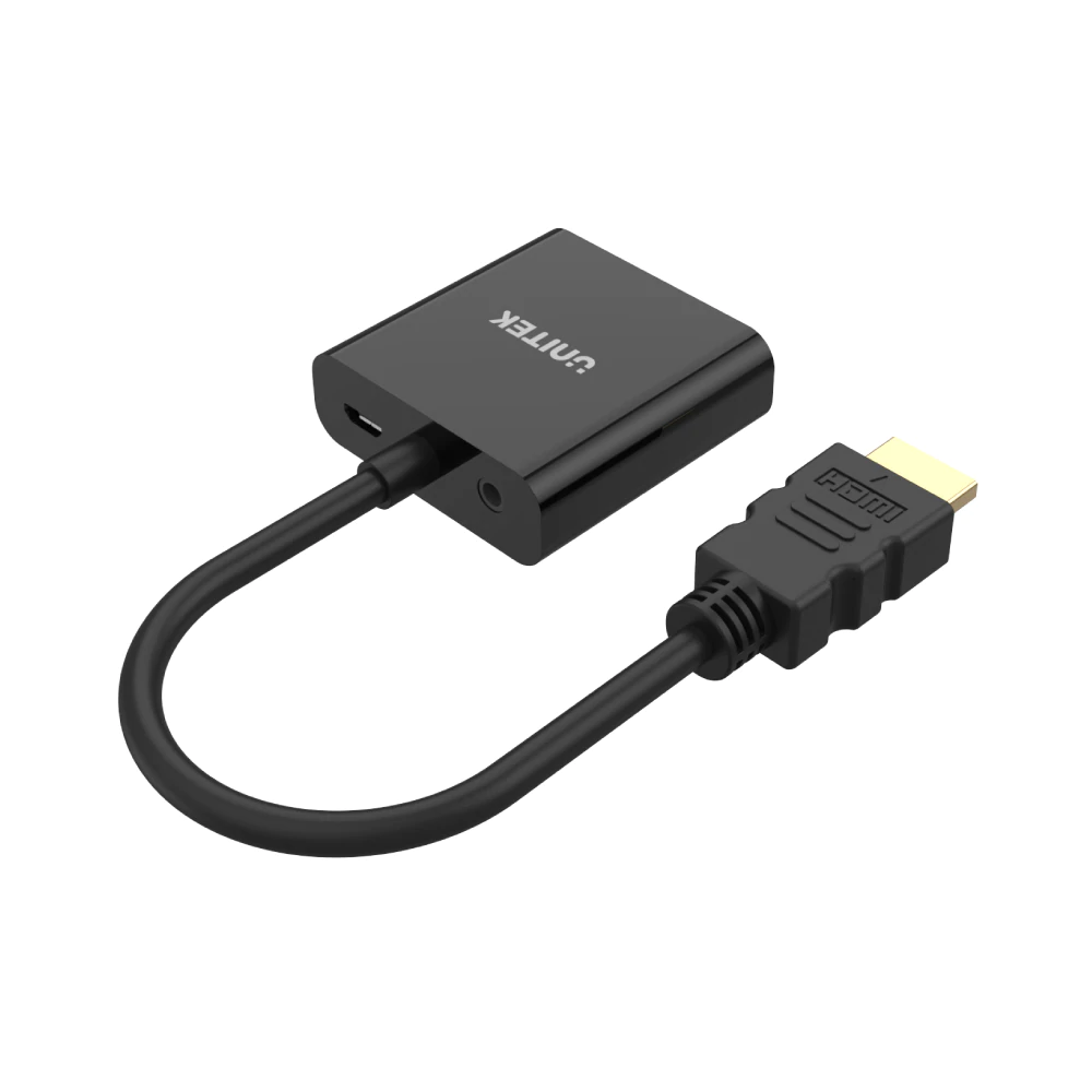 UNITEK Y-6333 HDMI to VGA Adapter with 3.5mm for Stereo Audio