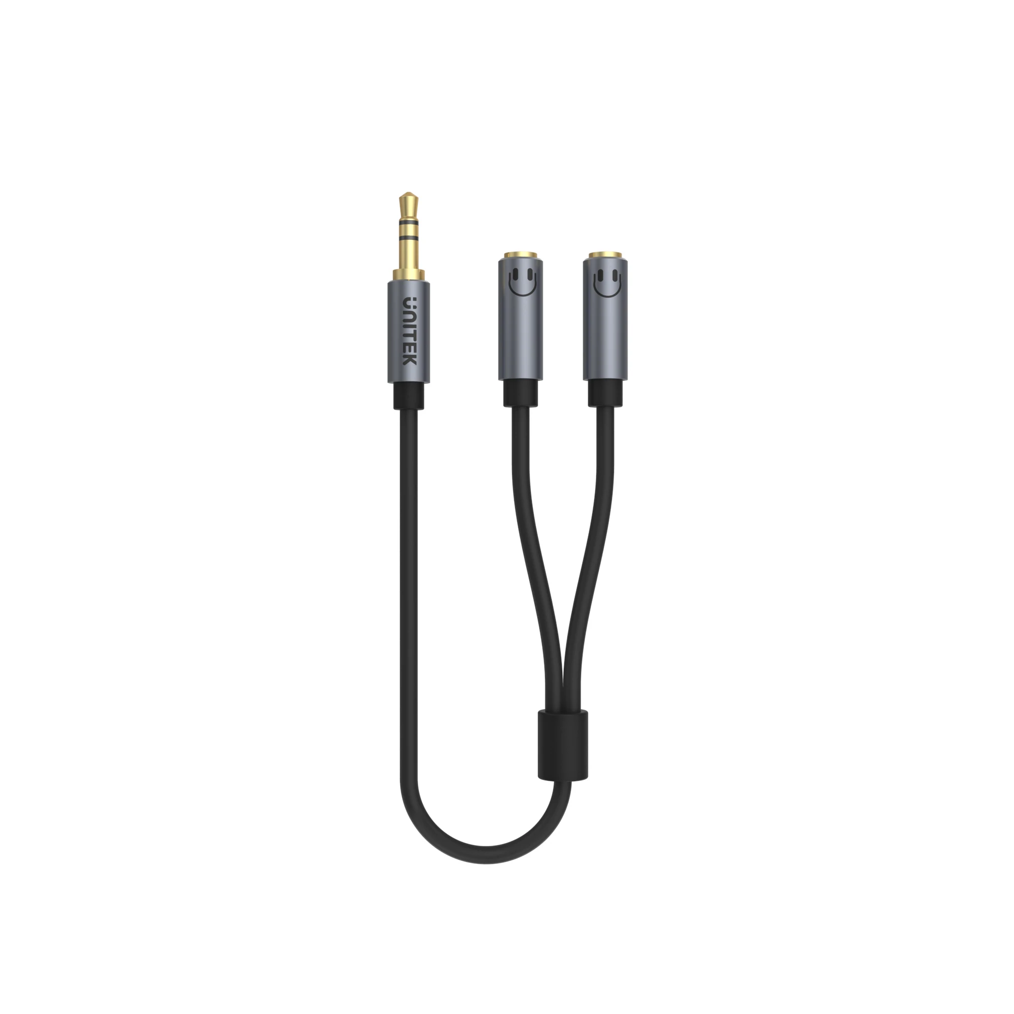 UNITEK Y-C956ABK 0.2m Headphone Splitter (3.5mm Plug to Dual 3.5mm Jack) Stereo Audio Cable