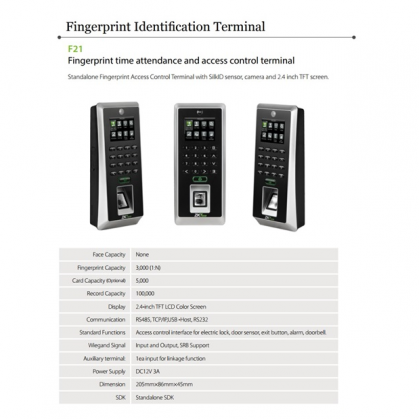 ZKTECO F21 lite Access control