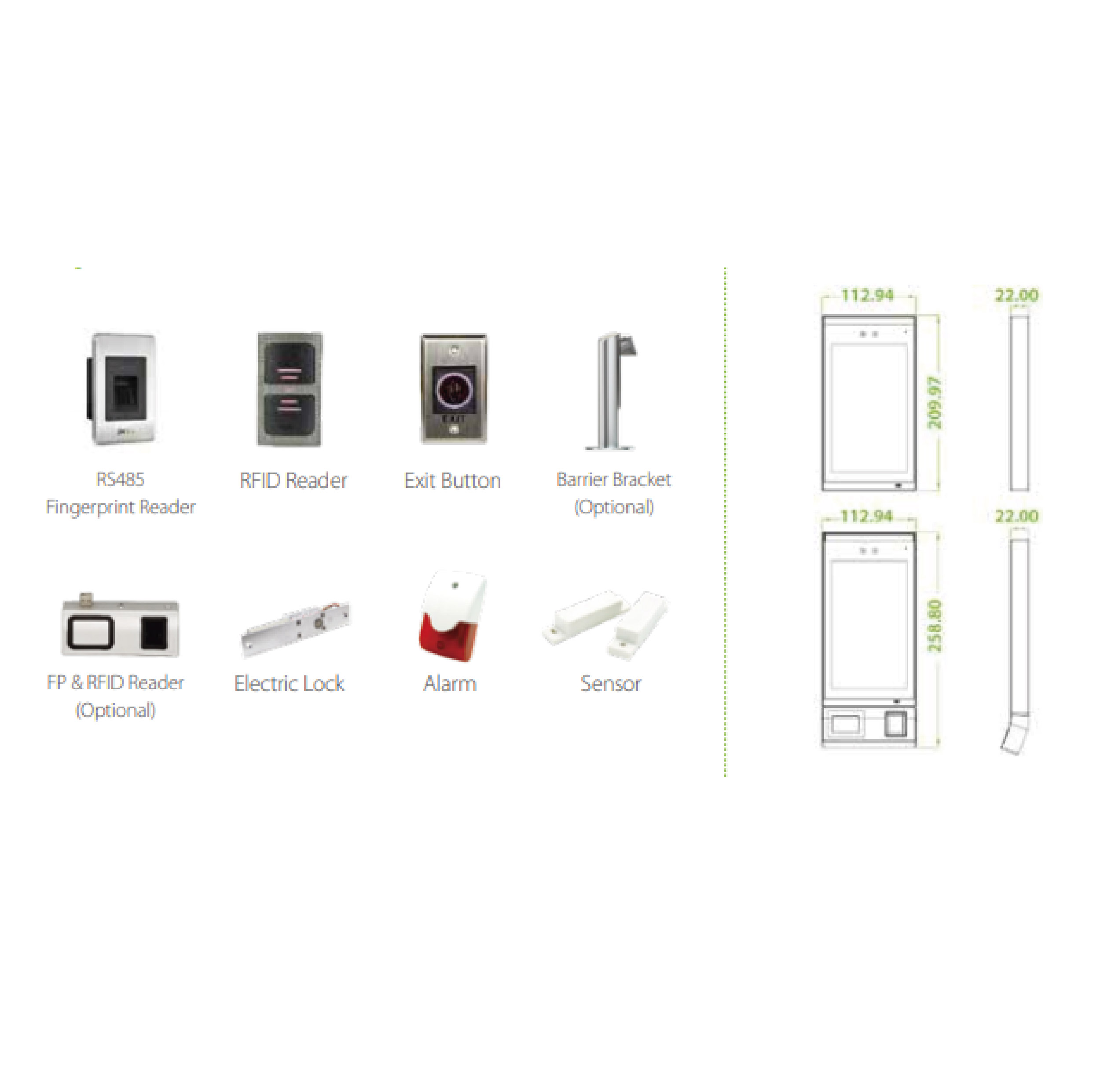 ZKTECO FaceDepot-7BL(CH) Access control