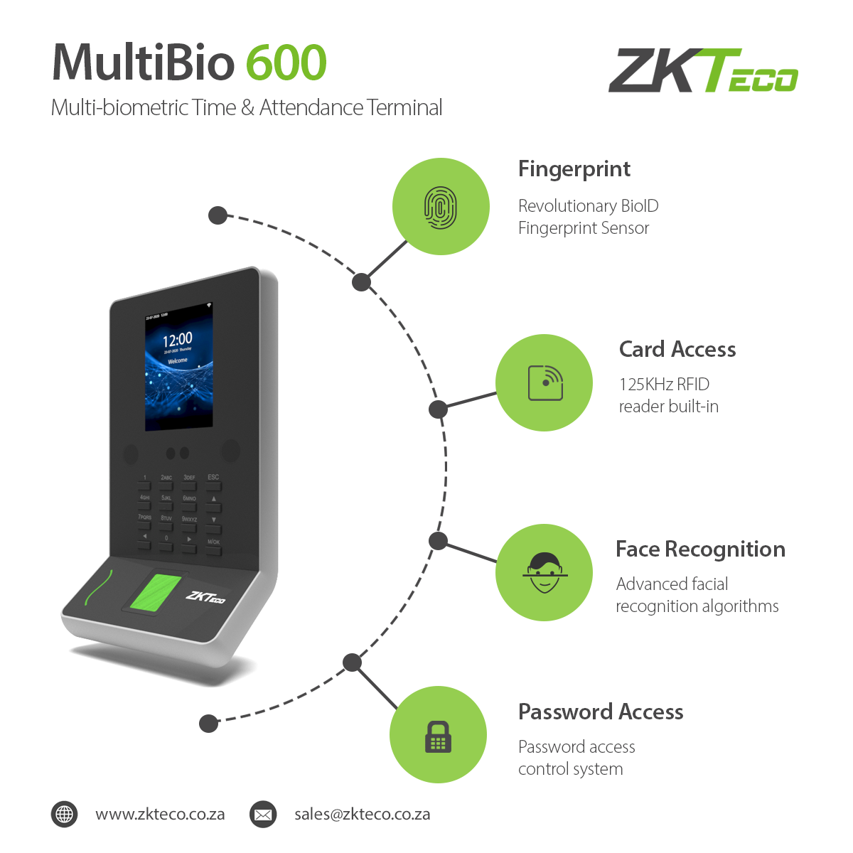 ZKTECO MultiBIO 600 Access control