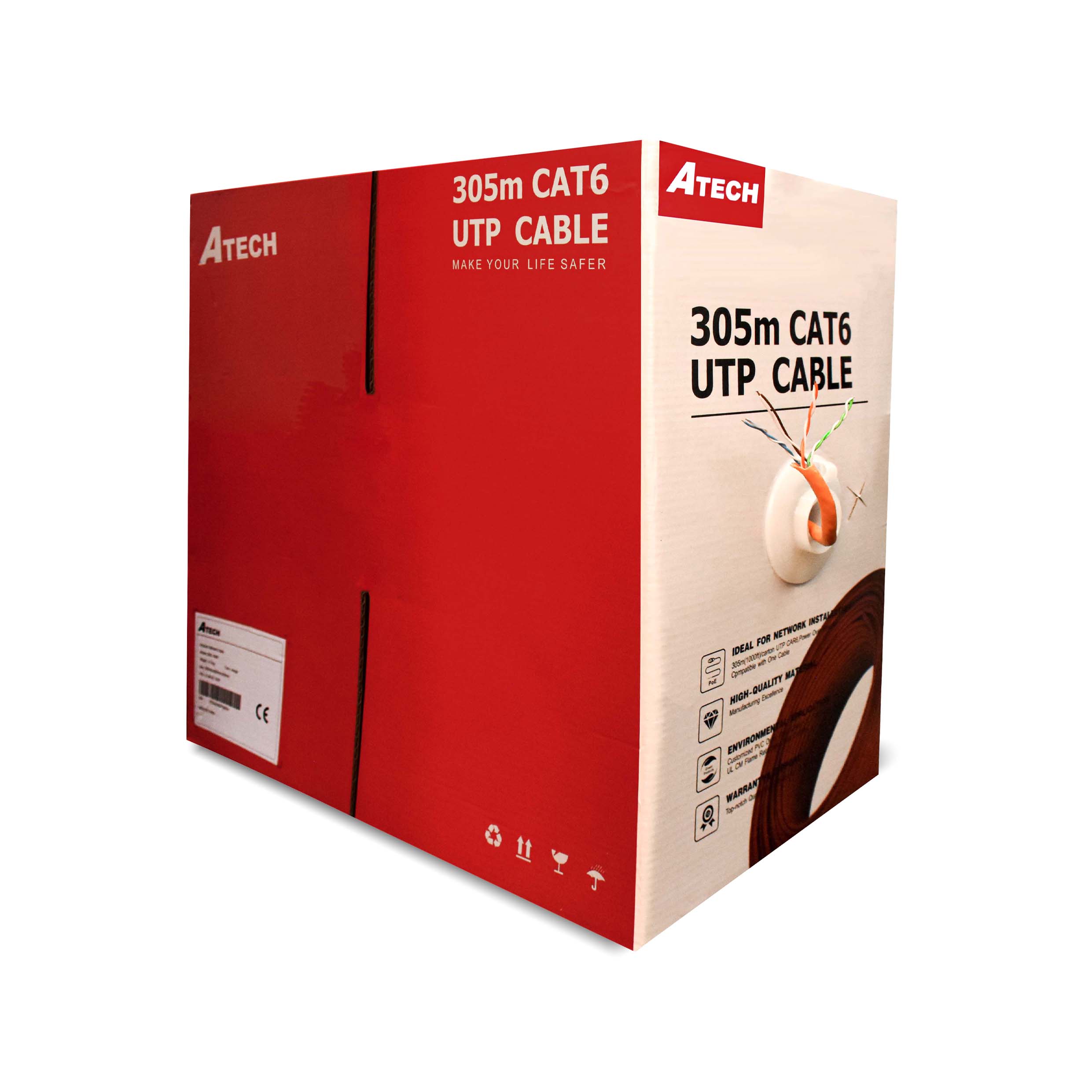 ATECH AT-CNW-0920-O 305m CAT6 UTP Network Cable