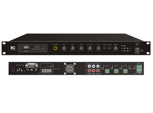 T-B120DTB / T-B240DTB / T-B350DTB / T-B500DTB Digital Mixer Amplifier with MP3/Tuner/Bluetooth (Phoenix Mic Input)