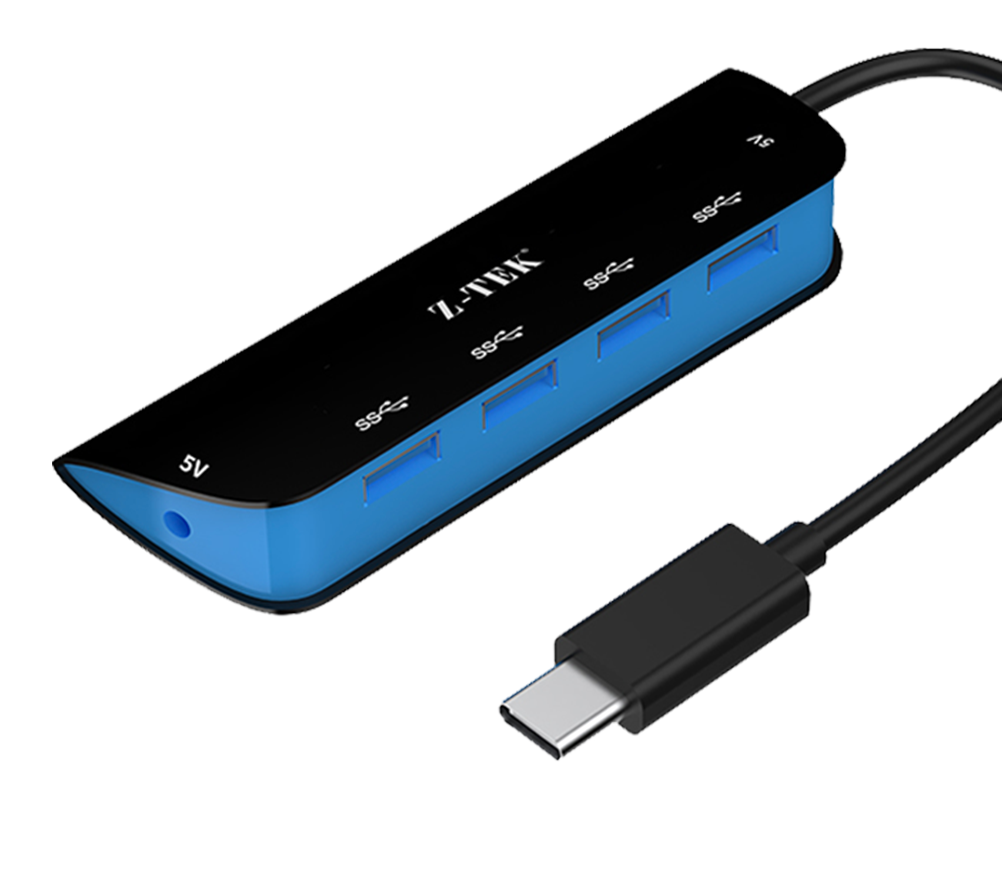 Z-TEK ZY375 TYPE-C TO USB 3.0 4 PORT HUB