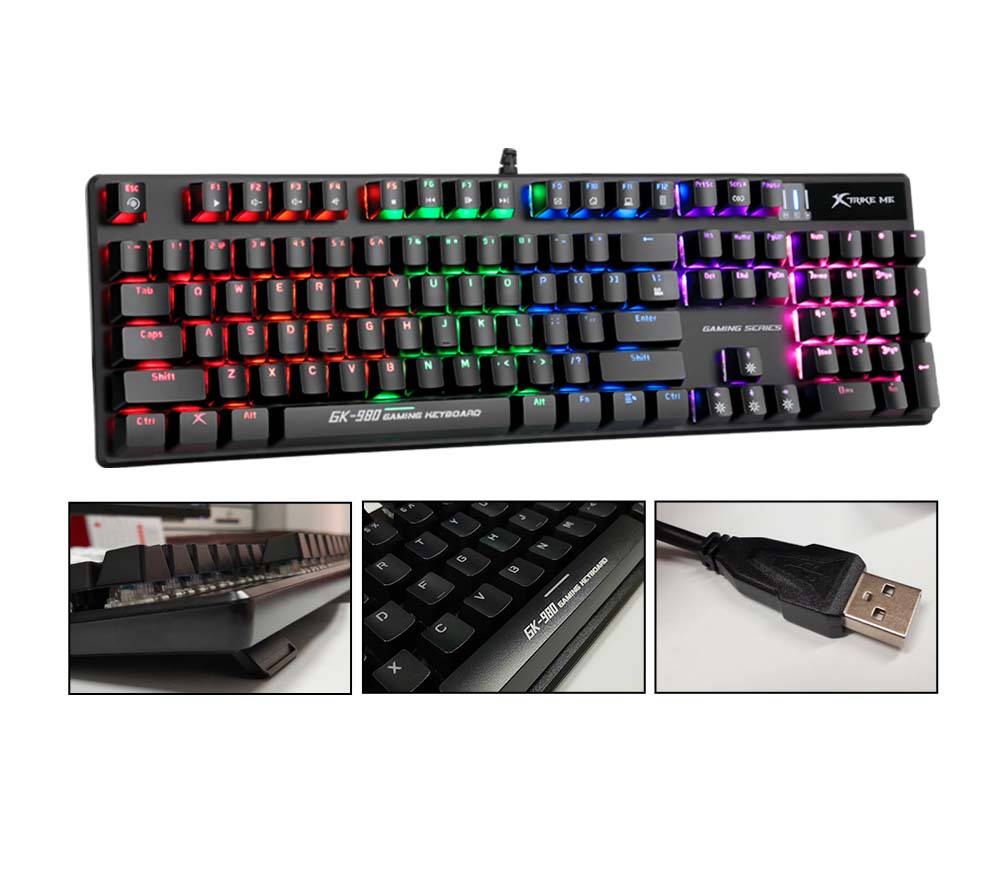 XTRIKE-ME GK-980 Rainbow Mechanical Gaming Keyboard