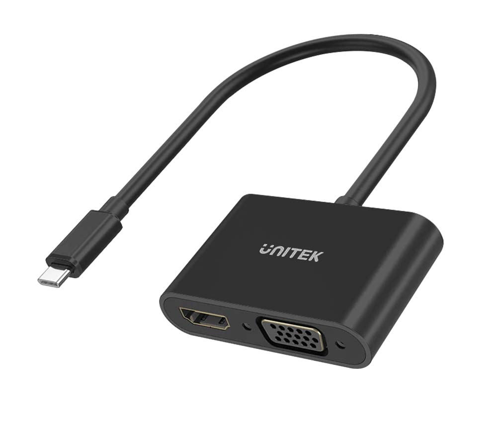 UNITEK V1168A Type-C to HDMI&VGA Adapter