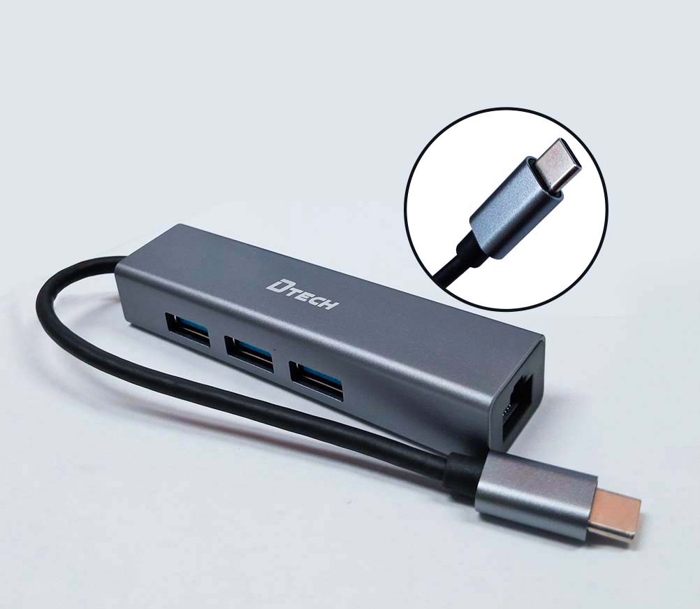 DTECH DT-3325A Type-C to USB3.0 3 Port HUB