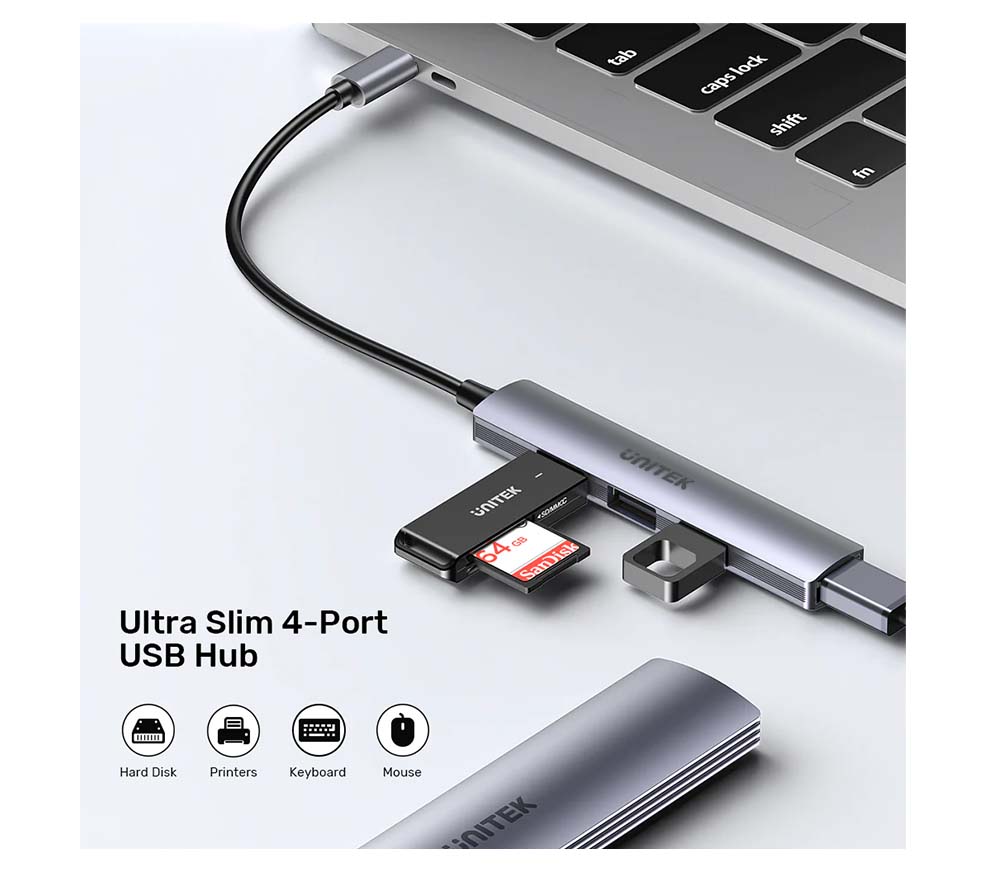 UNITEK H1208A 4-in-1 USB A 5Gbps Hub 