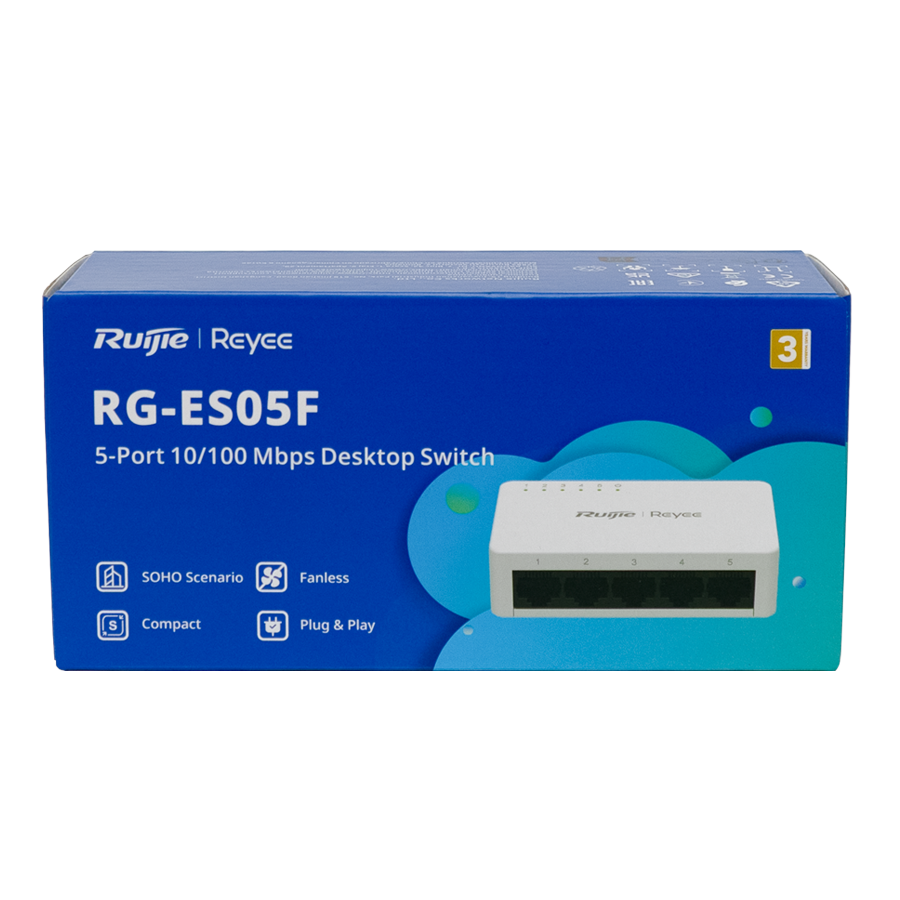 Reyee RG-ES05F 5-Port 10/100Mbps Unmanaged Switch