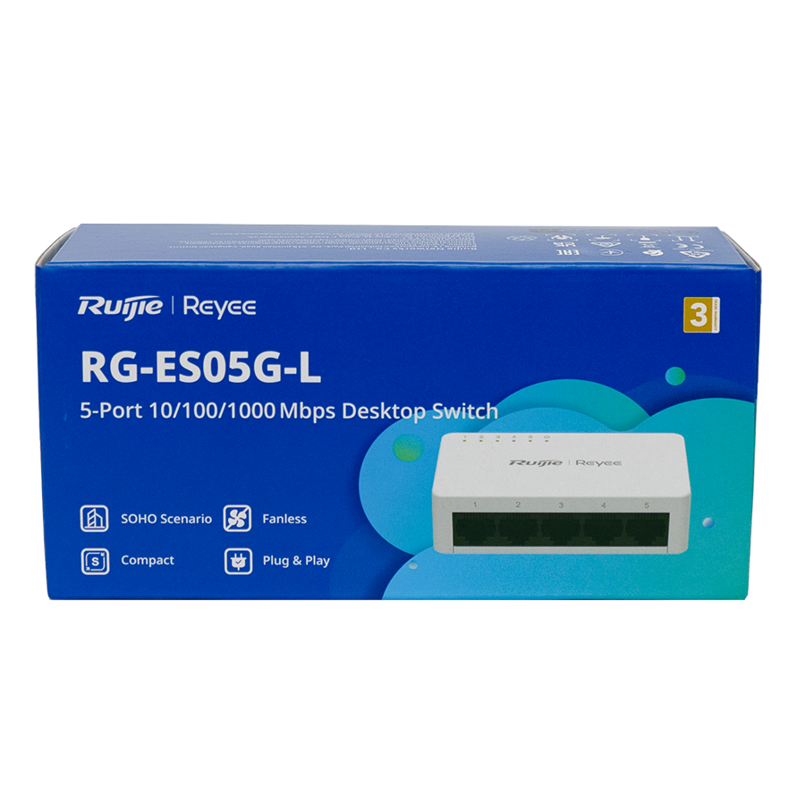 Reyee RG-ES05G-L 5-Port 10/100/1000Mbps Unmanaged Switch