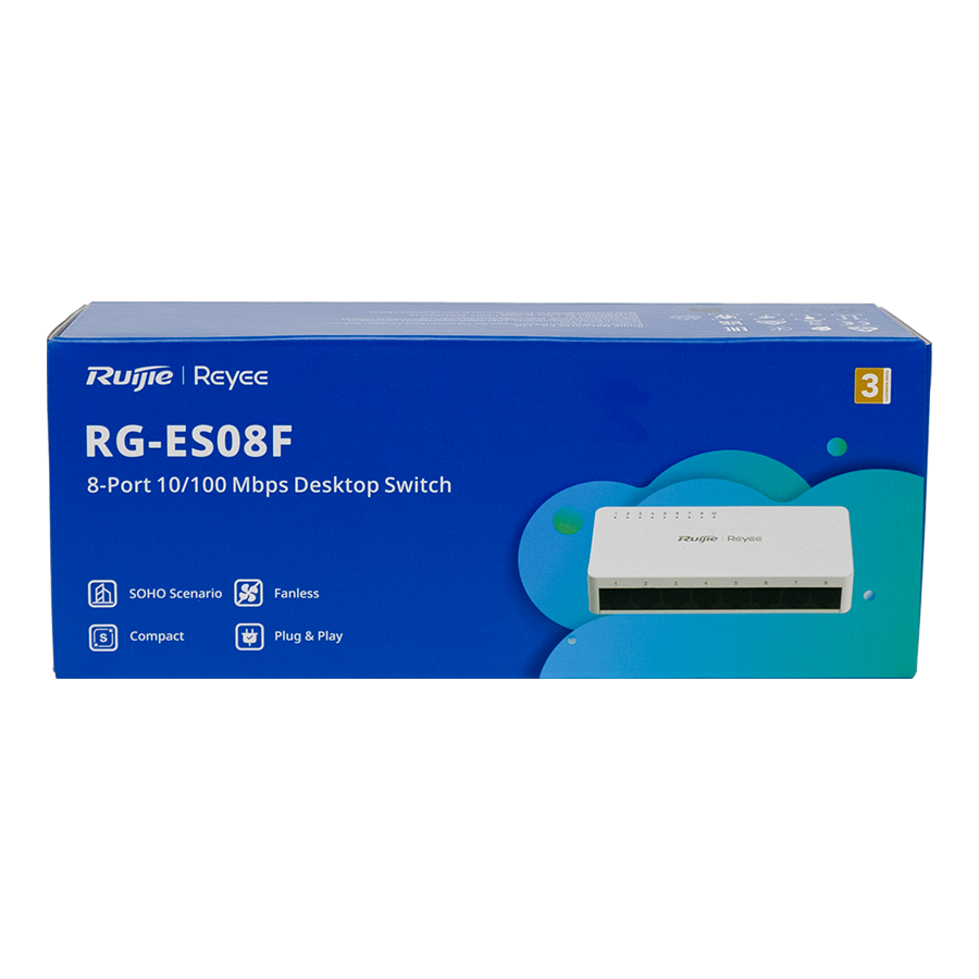 Reyee RG-ES08F 8-Port 10/100Mbps Unmanaged Switch