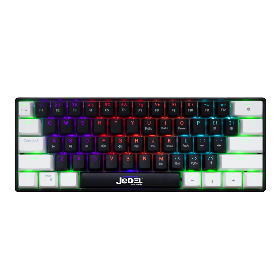 JEDEL KL-140 61keys Wired Raibow Lighting Mechanical Keyboard