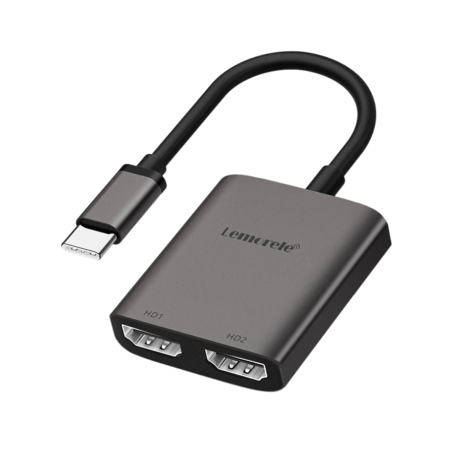 Lemorele TC21 USB C to Dual HDMI Adapter