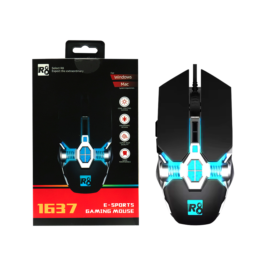 R8 1636 7D Gaming Mouse with LED Light