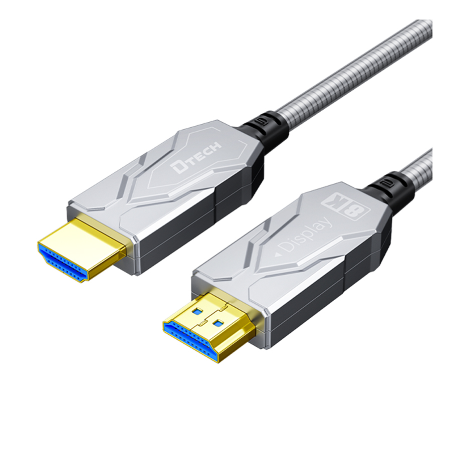 DTECH DT-HF8015K 15m HDMI2.1 48Gbps 8K@60Hz Male to Male Armor Fiber Optic HDMI Cable